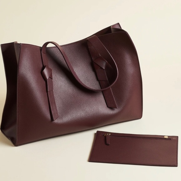 The Perfect Tote - Merlot Vegan Leather Lush - Picture 6 of 8